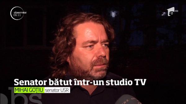 Senatorul USR, Mihai Goţiu a fost BĂTUT de sociologul Mirel Palada, în pauza de publicitate a unei emisiuni!