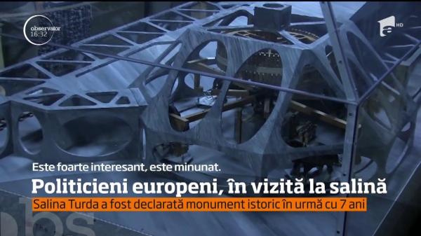 Politicieni europeni, în vizită la salina Turda! "E cu adevărat incredibil, pentru mine este o adevărată descoperire"