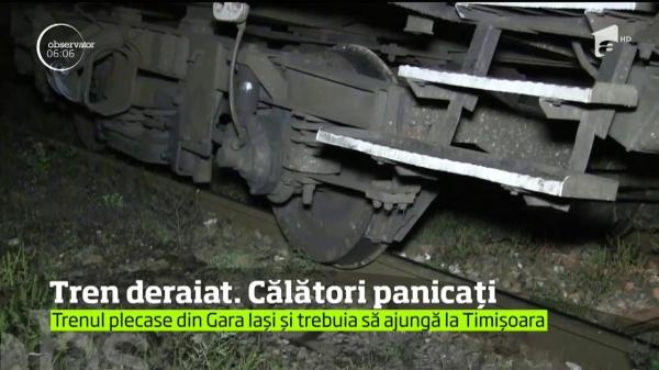 PANICĂ în mijlocul nopţii, la o jumătate de kilometru de Gara din Dej, după ce un tren Inter Regio a sărit pe şine! Călătorii au fost ÎNGROZIŢI