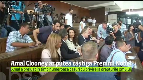 Amal Clooney ar putea fi nominalizată la Premiul Nobel pentru pace