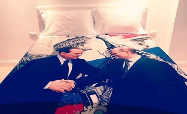 Vladimir Putin și Silvio Berlusconi, împreună în același pat!