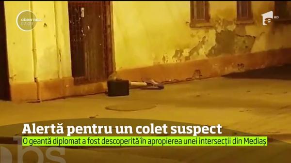 Un colet suspect a pus pe jar geniştii din Mediaş! O geantă abandonată,  descoperită de trecători a stârnit panică