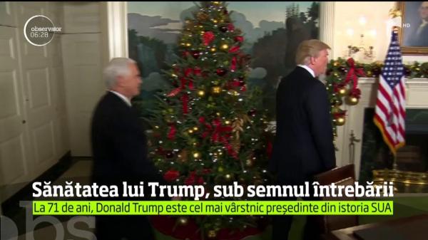 Donald Trump, supus unor teste medicale la începutul anului viitor