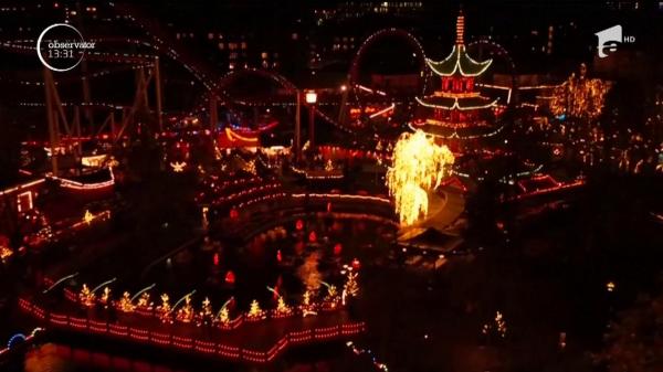 Un milion de beculeţe aprinse într-un singur parc, în Copenhaga