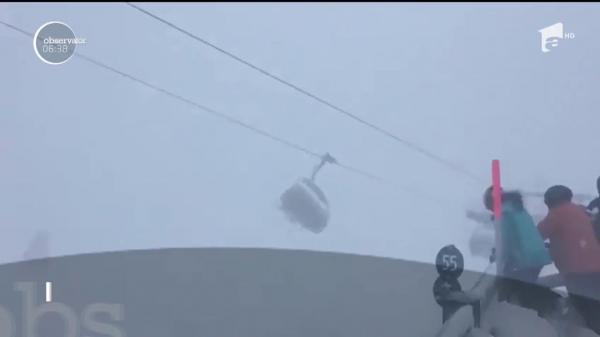 Furtuna Eleanor face prăpăd în Europa de Vest. Un teleschi cu turişti a fost la un pas să se prăbuşească în Austria (Video)