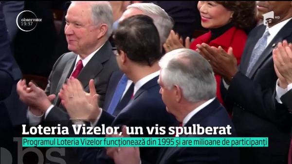 Donald Trump, în primul său discurs despre Starea Naţiunii, a propus desfiinţarea Loteriei Vizelor