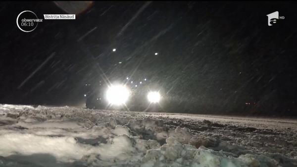 Haos din cauza ninsorii, în 8 judeţe afectate de codul galben