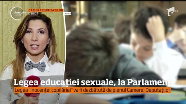 O lege din Parlamentul României interzice educaţia sexuală în şcoli (Video)