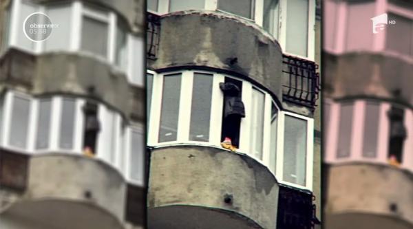 O tânără a stat suspendată o noapte întreagă pe o muchie de balcon, la etajul şase, în centrul Capitalei
