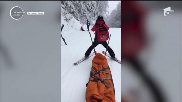 Fetiţă grav accidentată pe pârtia de schi din Sinaia. A fost urgent spitalizată