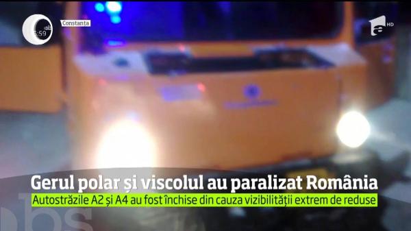 România e paralizată de gerul cumplit! Temperaturi extrem de scăzute, viscol puternic şi ninsori
