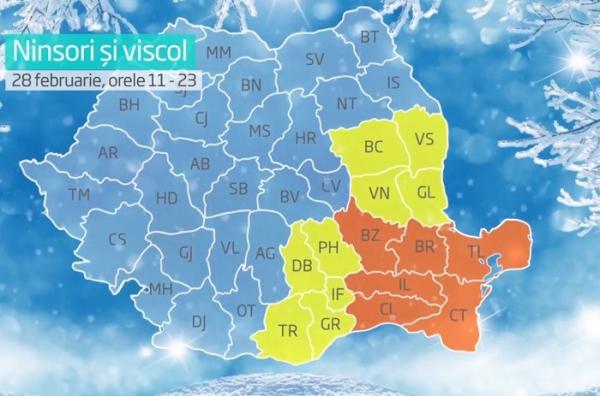 Iarna se prelungeşte, iar în week-end ne aşteaptă un fenomen meteorologic extrem de periculos