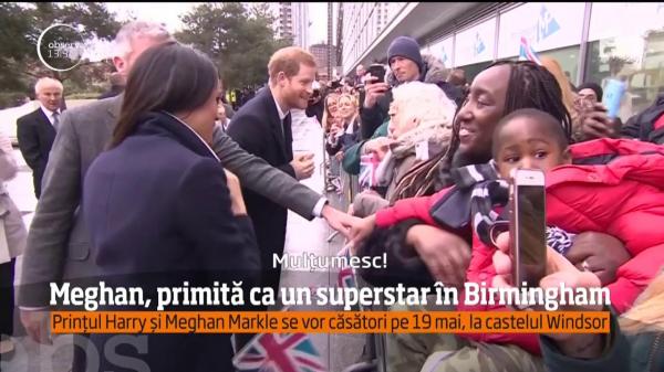 Prinţul Harry şi viitoarea lui soţie au făcut baie de mulţime la Birmingham