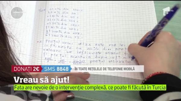 Vreau să ajut! Alexandra suferă de un sindrom extrem de rar care i-a provocat o malformație arterio-venoasă la față