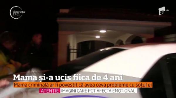 Mama criminală din Timişoara, care şi-a ucis fetiţa de 4 ani, a fost internată