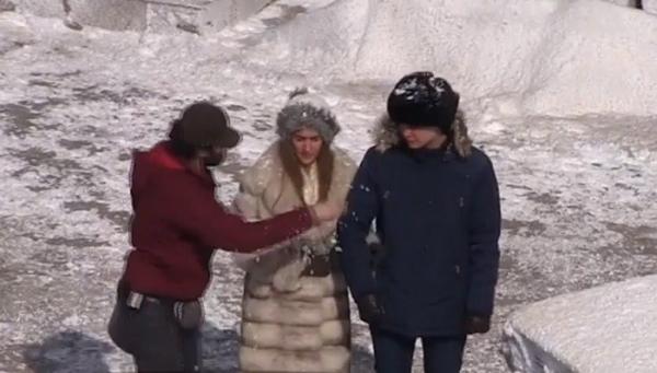 Producătorii serialului "The Romanoffs" au adus iarna la Constanța!