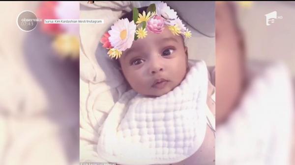 Primele imagini cu Chiago, cel de-al treilea copil al lui Kim Kardashian