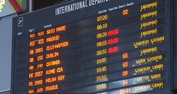 Cel mai mare aeroport din ţară a fost închis din cauza ninsorii