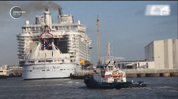 Cel mai mare vas, pachebotul "Symphony of the Seas", a ieșit pe mare