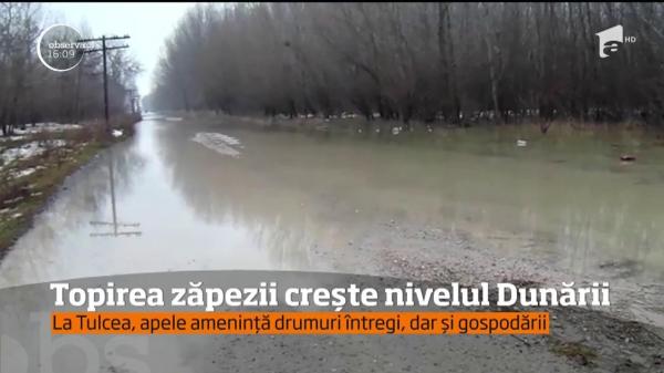 Încălzirea bruscă a vremii creează probleme în judeţele Tulcea şi Galaţi