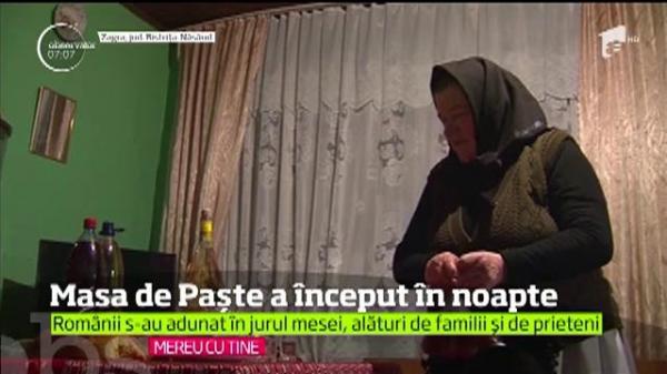 Masa de paşte a început în noapte