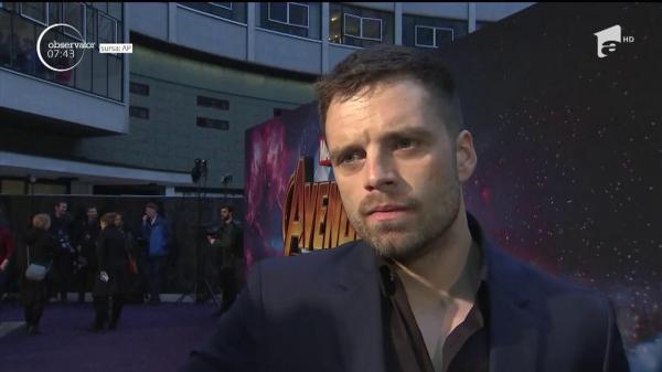 Actorul Sebastian Stan a mers alături de alte staturi de la Hollywood la avanpremiera 'Avengers: Infinity War'