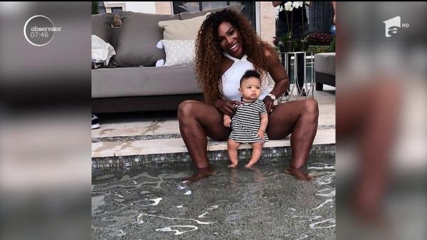 Imagini cu jucătoarea de tenis Serena Williams, în rol de mamă