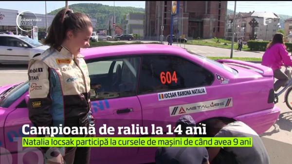 Maşina de raliu, jucăria preferată a unei puştoaice de 14 ani din Satu Mare