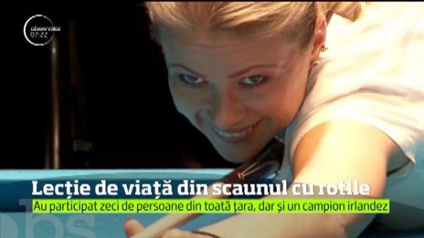 Lecţie de viaţă din scaunul cu rotile! Concurs de biliard pentru persoanele cu dizabilităţi în Capitală