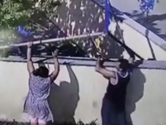 Bloc părăsit din Ilfov, jefuit în plină zi de o bandă de hoţi, care a fost filmată