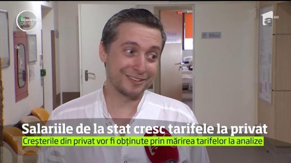 Majorarea salariilor medicilor din sistemul de stat măreşte preţurile analizelor şi serviciilor din clinicile private, chiar şi cu 20%!