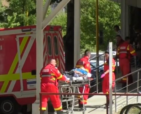 Doi oameni au ajuns la spital, în Braşov, după explozia unui troleibuz