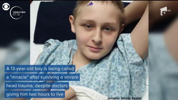 Un băieţel de 13 ani şi-a recăpătata cunoştinţa chiar înainte ca doctorii să îl decupleze de la aparatele care îl ţineau în viaţă