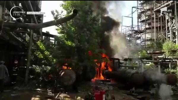 Incendiu devastator la o fostă rafinărie din Ploiești