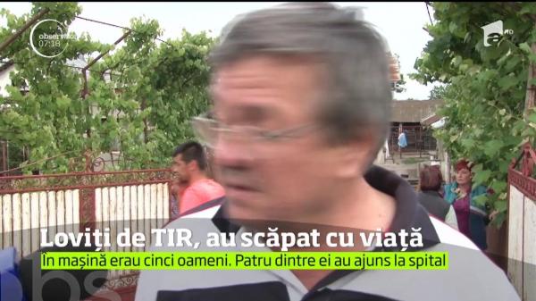 Accident grav la Viișoara, în judeţul Dâmboviţa. Un TIR a provocat un carambol