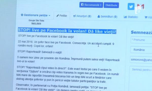 Stop live la volan, petiție pentru viață lansată de Observator şi Poliţia Română