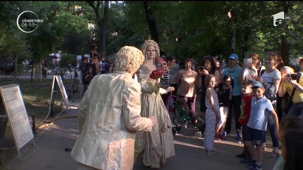 Încă o seară magică în Bucureşti, la Festivalul Internaţional de Statui Vivante