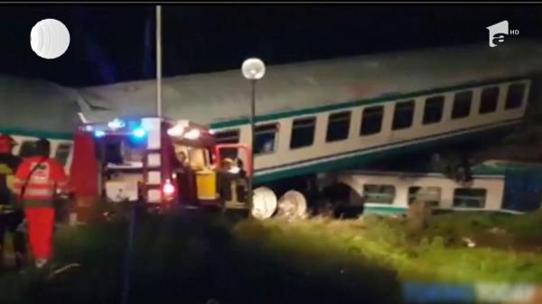 Accident feroviar în Italia. Doi oameni au murit şi alţi 20 au fost răniţi după ce garnitura a lovit un TIR