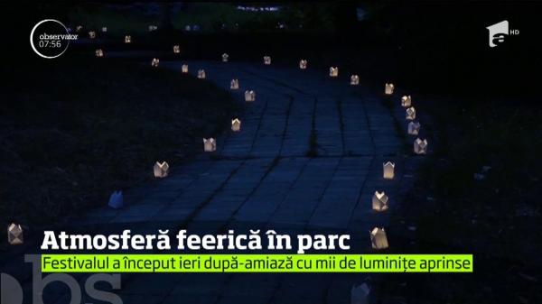 Mii de luminiţe au făcut ca Parcul Central din Drobeta Turnu-Severin să strălucească