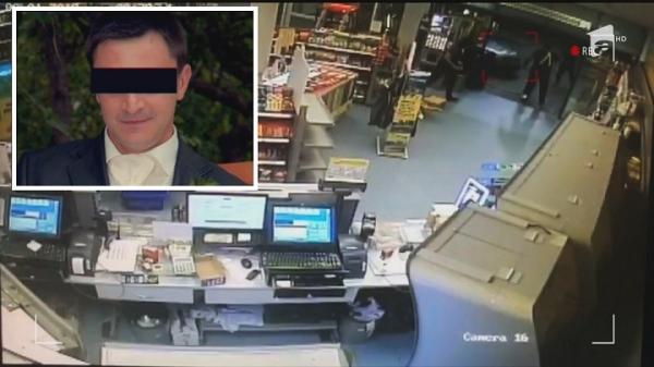 Jaf filmat la o benzinărie din Giurgiu. Cine e bărbatul care a furat o maşină şi a ameninţat o tânără cu un cuţit