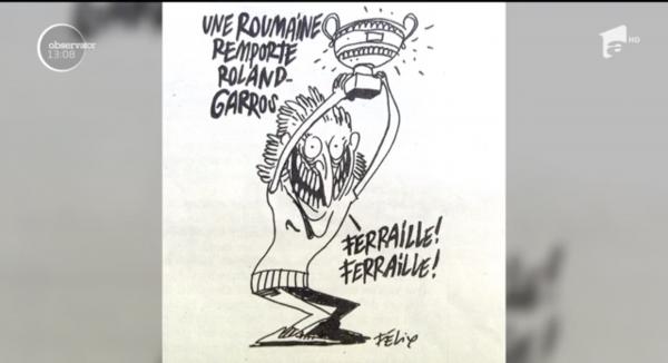 Simona Halep, batjocorită de publicaţia franceză Charlie Hebdo