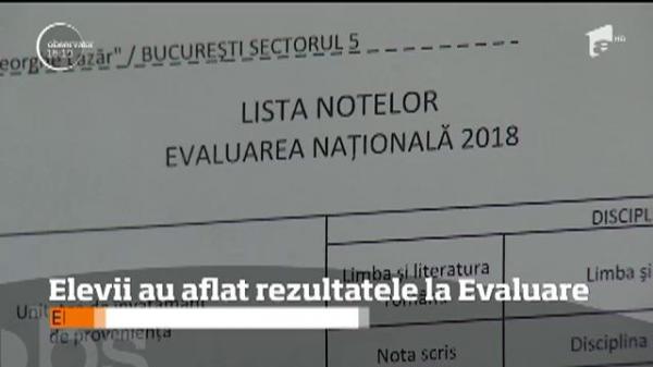 Numărul elevilor care au trecut Evaluarea Naţională 2018, mai mic decât anul trecut