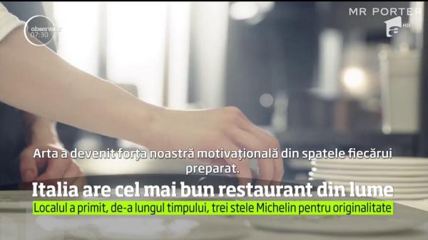 Cel mai bun restaurant din lume se află în Italia