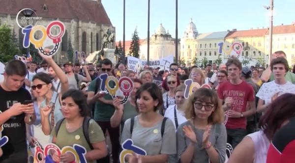 S-a ieşit în stradă la Cluj-Napoca!