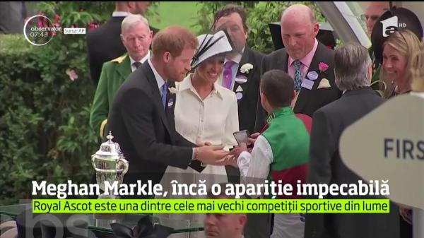 Meghan Markle şi-a făcut debutul cu stil la cursa de cai de la Ascot, evenimentul hipic preferat al Reginei Marii Britanii