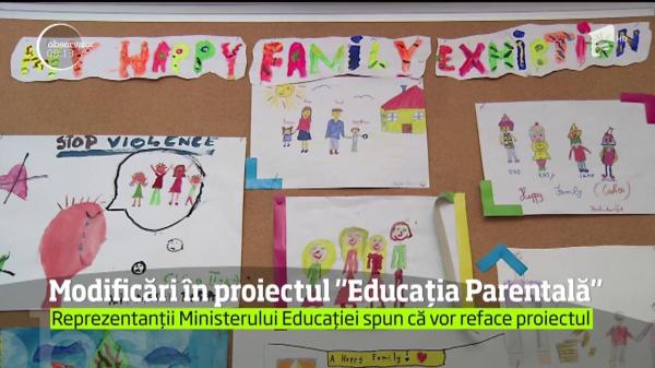 Modificări în proiectul ”Educația Parentală”. Reprezentanții Ministerului Educației spun că vor reface proiectul