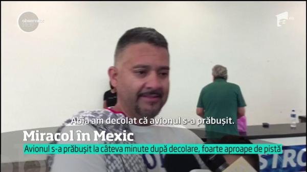 Primele mărturisiri ale supravieţuitorilor din avionul prăbuşit în Mexic, la cateva minute după decolare