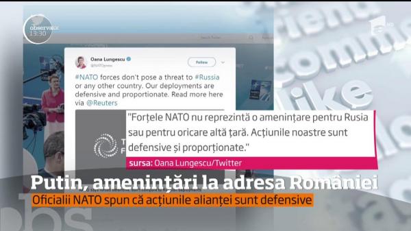 Vladimir Putin lansează amenințări la adresa României