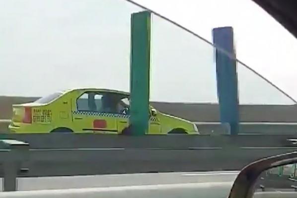 Pedeapsa primită de taximetristul surprins pe contrasens pe Autostrada Soarelui