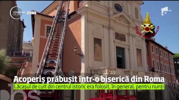 Acoperișul bisericii San Giuseppe dei Falegnami din Roma s-a prăbușit